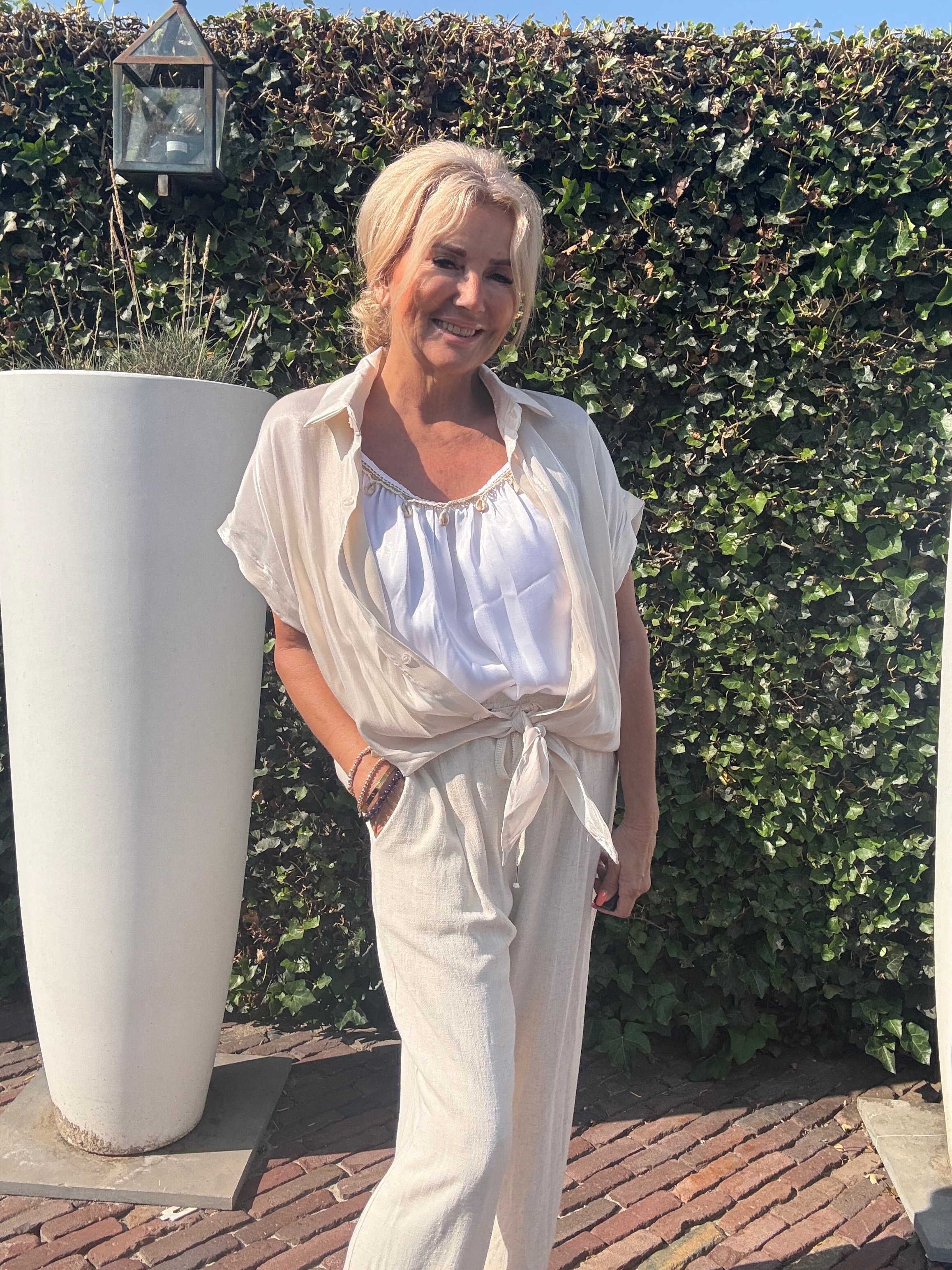 Top Satin Shell Beige